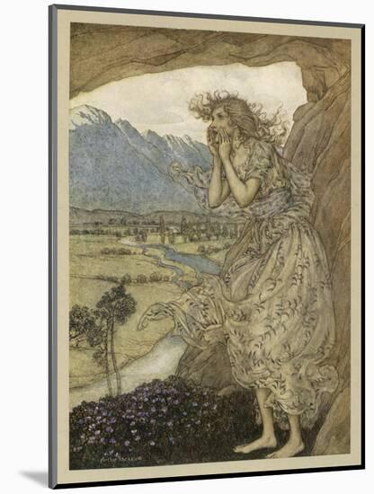 Nymph Echo-Arthur Rackham-Mounted Art Print