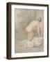 Nymph (Sanguine & Pencil on Paper)-Giovanni Battista Cipriani-Framed Giclee Print