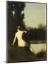 Nymph Sitting on the Edge of Water, Called the Source-Jean Jacques Henner-Mounted Giclee Print