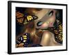 Nymph with Monarchs-Jasmine Becket-Griffith-Framed Art Print