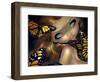 Nymph with Monarchs-Jasmine Becket-Griffith-Framed Art Print