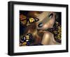 Nymph with Monarchs-Jasmine Becket-Griffith-Framed Art Print