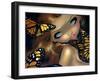 Nymph with Monarchs-Jasmine Becket-Griffith-Framed Art Print