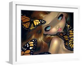 Nymph with Monarchs-Jasmine Becket-Griffith-Framed Art Print