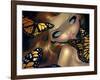 Nymph with Monarchs-Jasmine Becket-Griffith-Framed Art Print