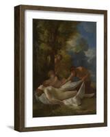 Nymph with Satyrs, Ca 1627-Nicolas Poussin-Framed Giclee Print