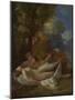 Nymph with Satyrs, Ca 1627-Nicolas Poussin-Mounted Giclee Print