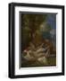 Nymph with Satyrs, Ca 1627-Nicolas Poussin-Framed Giclee Print