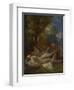 Nymph with Satyrs, Ca 1627-Nicolas Poussin-Framed Giclee Print