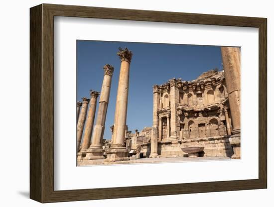 Nymphaeum monument consecrated to the nymphs, Jerash, Jordan, Middle East-Francesco Fanti-Framed Photographic Print