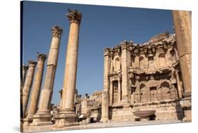 Nymphaeum monument consecrated to the nymphs, Jerash, Jordan, Middle East-Francesco Fanti-Stretched Canvas