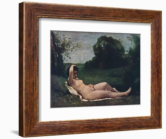 'Nymphe', 1859, (1937)-Jean-Baptiste-Camille Corot-Framed Giclee Print