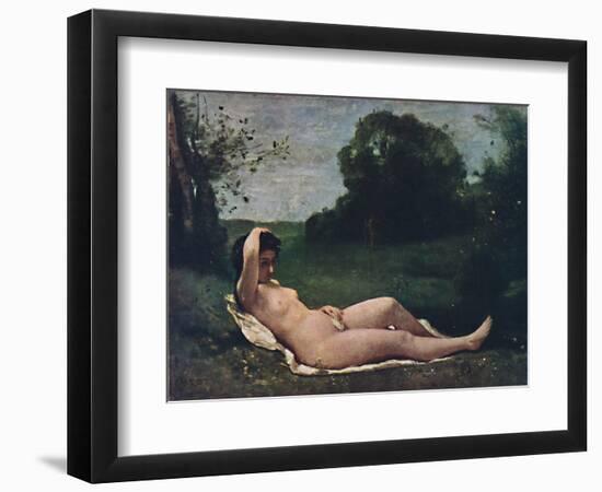 'Nymphe', 1859, (1937)-Jean-Baptiste-Camille Corot-Framed Giclee Print