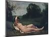 'Nymphe', 1859, (1937)-Jean-Baptiste-Camille Corot-Mounted Giclee Print