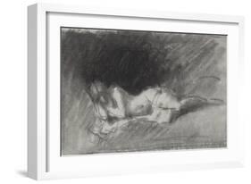 Nymphe endormie-Jean Jacques Henner-Framed Giclee Print