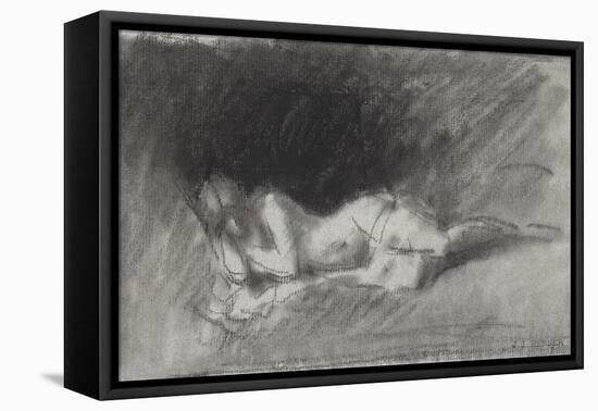 Nymphe endormie-Jean Jacques Henner-Framed Stretched Canvas