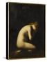 Nymphe qui pleure, réplique du tableau du Salon de 1884-Jean Jacques Henner-Stretched Canvas