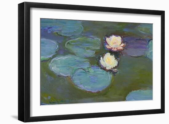 Nympheas, 1897-8-Claude Monet-Framed Giclee Print