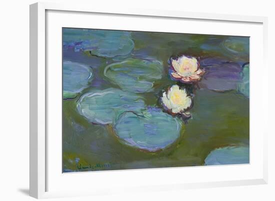 Nympheas, 1897-8-Claude Monet-Framed Giclee Print