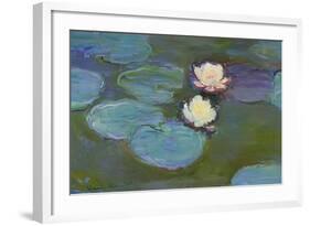 Nympheas, 1897-8-Claude Monet-Framed Giclee Print