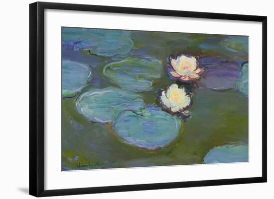 Nympheas, 1897-8-Claude Monet-Framed Giclee Print