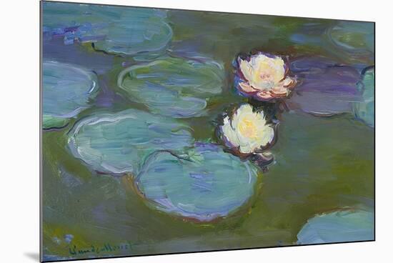 Nympheas, 1897-8-Claude Monet-Mounted Giclee Print