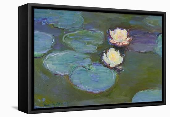 Nympheas, 1897-8-Claude Monet-Framed Stretched Canvas
