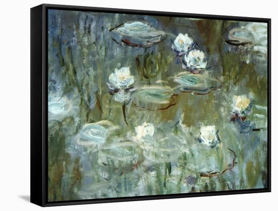 Nymphéas, 1910, (Ausschnitt)-Claude Monet-Framed Stretched Canvas