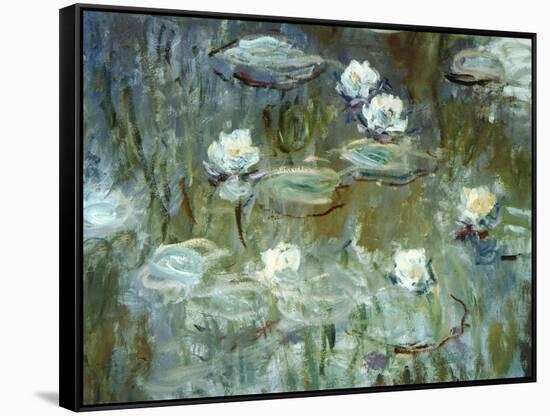 Nymphéas, 1910, (Ausschnitt)-Claude Monet-Framed Stretched Canvas