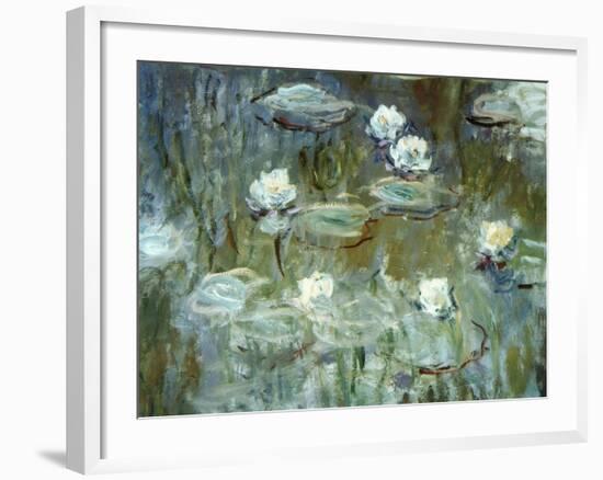 Nymphéas, 1910, (Ausschnitt)-Claude Monet-Framed Giclee Print