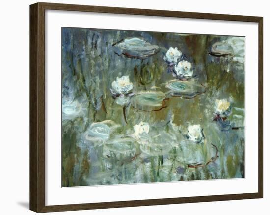 Nymphéas, 1910, (Ausschnitt)-Claude Monet-Framed Giclee Print