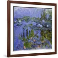 Nymphéas, 1913-Claude Monet-Framed Giclee Print