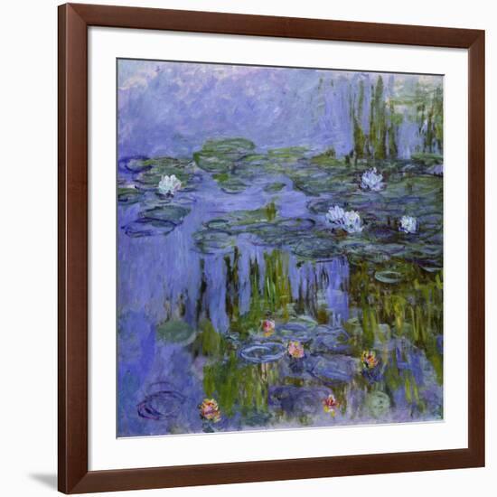 Nymphéas, 1913-Claude Monet-Framed Giclee Print