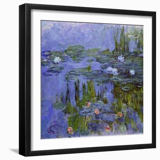 Nymphéas, 1913-Claude Monet-Framed Giclee Print