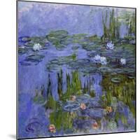 Nymphéas, 1913-Claude Monet-Mounted Giclee Print