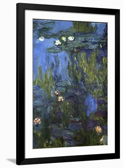 Nympheas, 1914-17-Claude Monet-Framed Giclee Print