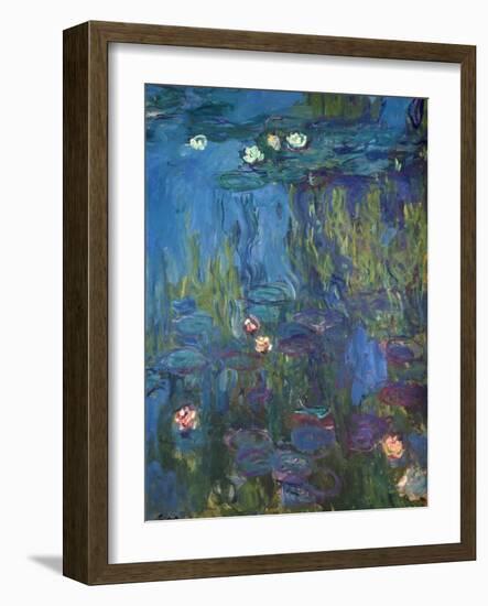 Nympheas, 1914-17-Claude Monet-Framed Giclee Print