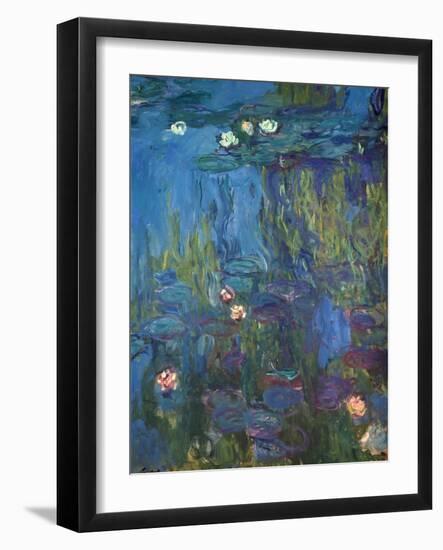 Nympheas, 1914-17-Claude Monet-Framed Giclee Print