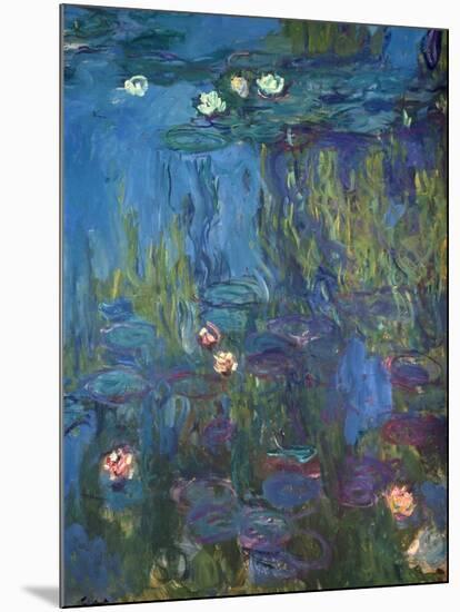 Nympheas, 1914-17-Claude Monet-Mounted Giclee Print