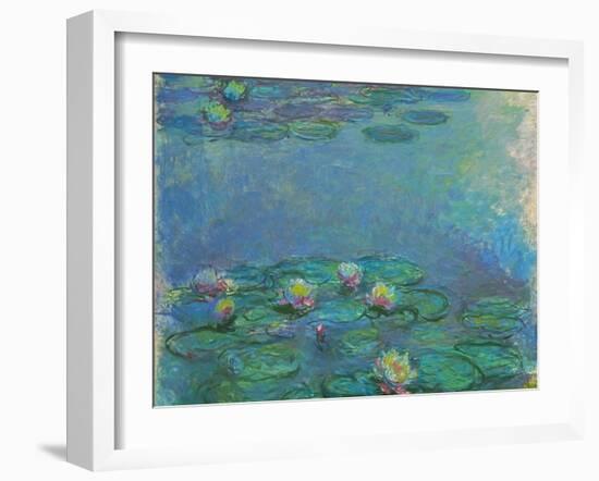 Nymphéas, 1914/1917-Claude Monet-Framed Giclee Print