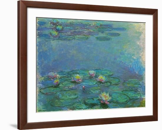 Nympheas, 1914/1917-Claude Monet-Framed Giclee Print