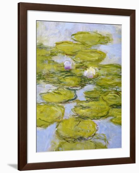 Nympheas, 1916-19 (Detail)-Claude Monet-Framed Giclee Print