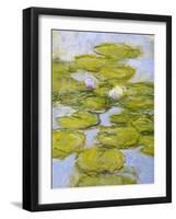 Nympheas, 1916-19 (Detail)-Claude Monet-Framed Giclee Print