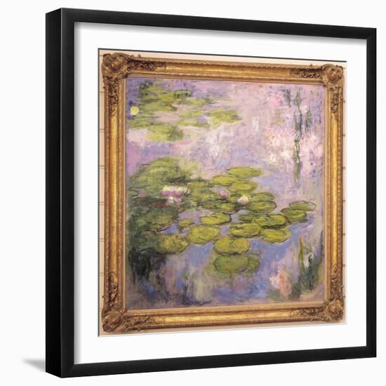 Nymphéas, 1916-19 (Oil on Canvas)-Claude Monet-Framed Giclee Print