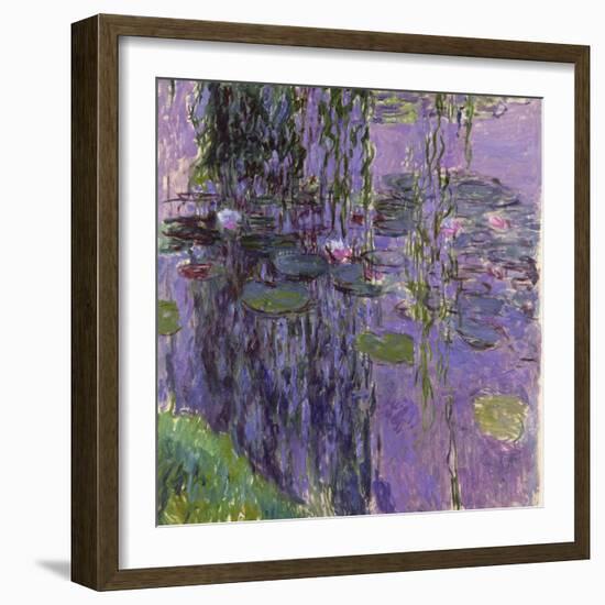 Nympheas, 1916-19-Claude Monet-Framed Giclee Print