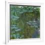 Nympheas a Giverny-waterlilies at Giverny,1918-Claude Monet-Framed Giclee Print