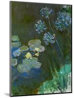 Nympheas and agapantes,1914-1917 Canvas,140 x 120 cm Inv. 5084.-Claude Monet-Mounted Giclee Print