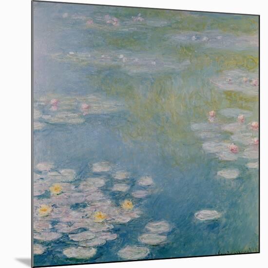 Nympheas at Giverny, 1908-Claude Monet-Mounted Giclee Print