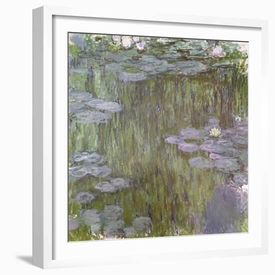 Nympheas at Giverny, 1918-Claude Monet-Framed Giclee Print