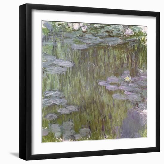 Nympheas at Giverny, 1918-Claude Monet-Framed Giclee Print